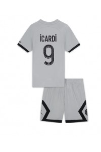 Fotbalové Dres Paris Saint-Germain Mauro Icardi #9 Dětské Venkovní Oblečení 2022-23 Krátký Rukáv (+ trenýrky)